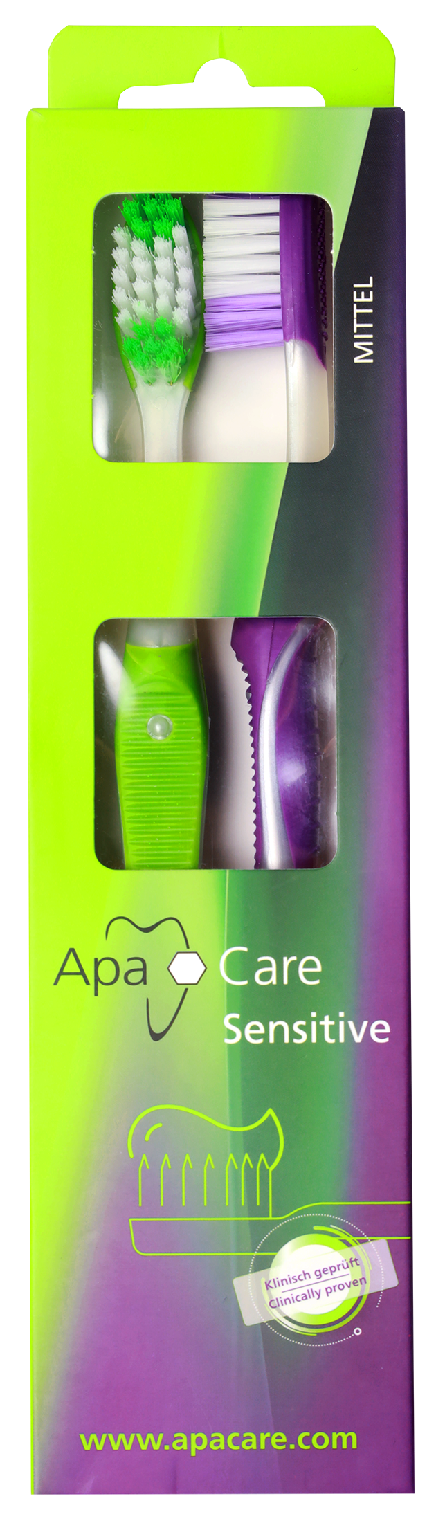 Cepillo de dientes manual Sensitive 3D Micro Clean, set de 2