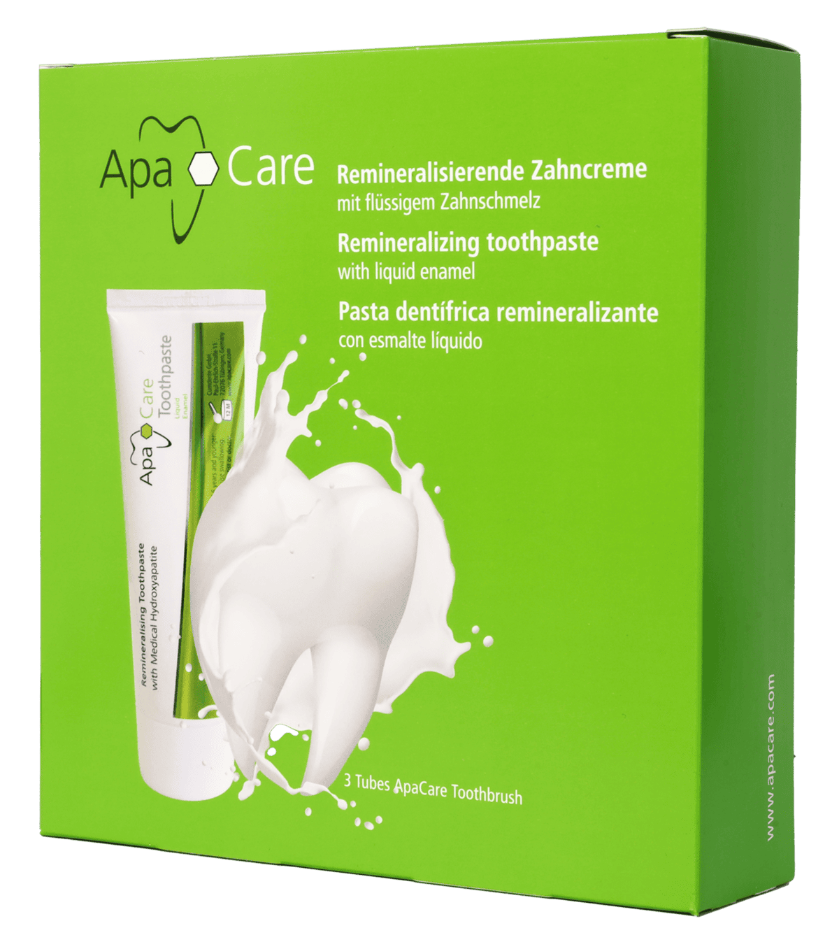 3x pasta dentífrica remineralizante con esmalte dental líquido
